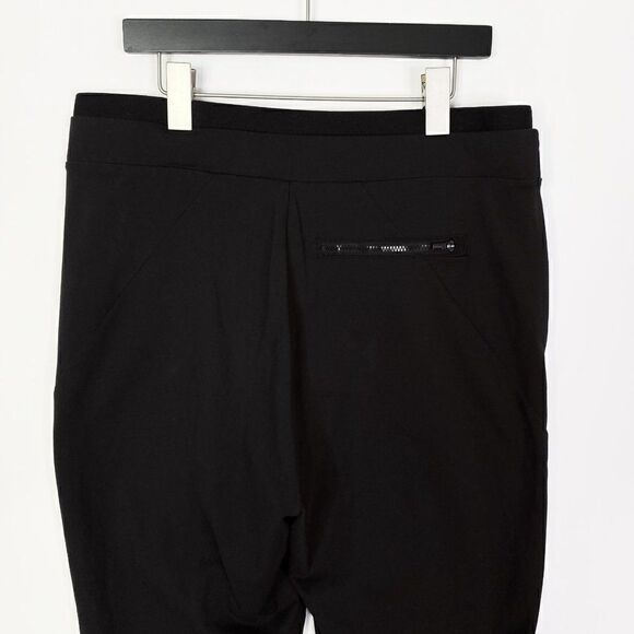 Athleta Venice Black Ponte Knit Pintuck Front Seam Pants Medium - Picture 6 of 8